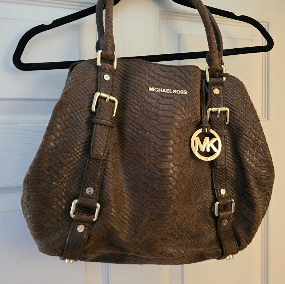Michael Kors Brown Leather Tote Bag